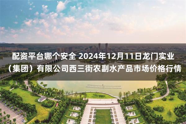 配资平台哪个安全 2024年12月11日龙门实业（集团）有限公司西三街农副水产品市场价格行情