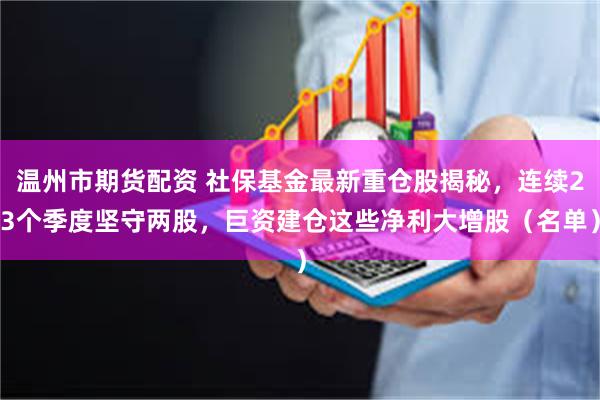 温州市期货配资 社保基金最新重仓股揭秘，连续23个季度坚守两股，巨资建仓这些净利大增股（名单）