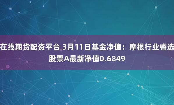 在线期货配资平台 3月11日基金净值：摩根行业睿选股票A最新净值0.6849