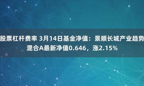 股票杠杆费率 3月14日基金净值：景顺长城产业趋势混合A最新净值0.646，涨2.15%